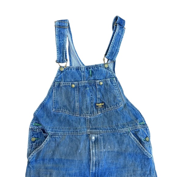 Vintage OskKosh Overalls Mens Bibs Carpenter Denim Relaxed Fit Straight 38x32 - Picture 3 of 16